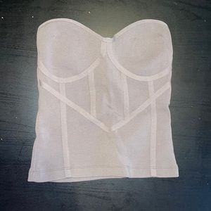 Zara stretchy, strapless top. Mauve color. Size S, never worn